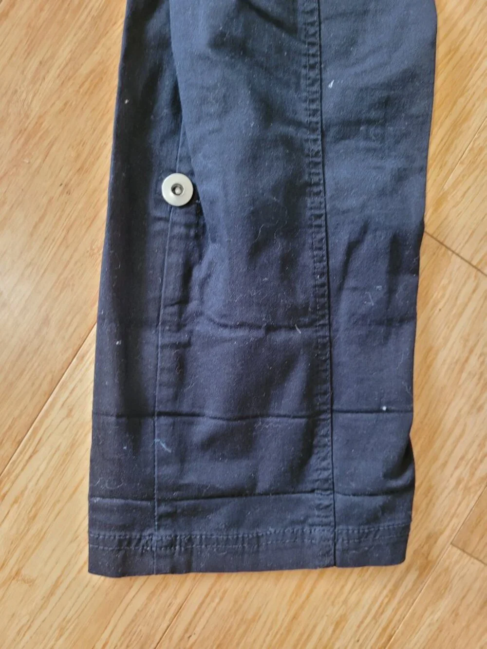 Inc Black capris Pants With Rhinestone Pockets with fold up option